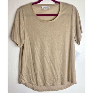 Stella Luce Metallic Gold Short Sleeve Shirt